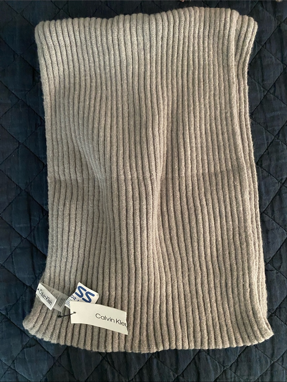 Calvin Klein Men's Taupe Ribbed Turtleneck Sweater